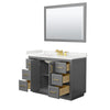 Custom image for Dark Gray with Brushed Gold Trim / White Quartz / 46