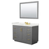 Custom image for Dark Gray with Brushed Gold Trim / White Quartz / 46