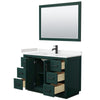 Custom image for Green with Matte Black Trim / Carrara Cultured Marble / 46