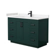 Custom image for Green with Matte Black Trim / Carrara Cultured Marble / No Mirror