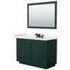 Custom image for Green with Matte Black Trim / Carrara Cultured Marble / 46