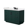 Custom image for Green with Matte Black Trim / Carrara Cultured Marble / No Mirror