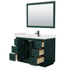 Custom image for Green with Matte Black Trim / White Cultured Marble / 46