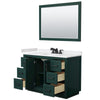Custom image for Green with Matte Black Trim / White Cultured Marble / 46