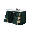 Custom image for Green with Matte Black Trim / White Cultured Marble / No Mirror