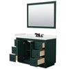 Custom image for Green with Matte Black Trim / White Quartz / 46