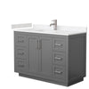Custom image for Dark Gray with Brushed Nickel Trim / Carrara Cultured Marble / No Mirror