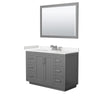 Custom image for Dark Gray with Brushed Nickel Trim / Carrara Cultured Marble / 46