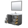 Custom image for Dark Gray with Brushed Nickel Trim / White Carrara Marble / 46