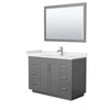 Custom image for Dark Gray with Brushed Nickel Trim / White Cultured Marble / 46