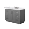 Custom image for Dark Gray with Brushed Nickel Trim / White Cultured Marble / No Mirror