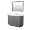 Custom image for Dark Gray with Brushed Nickel Trim / White Quartz / 46