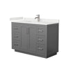 Custom image for Dark Gray with Brushed Nickel Trim / White Quartz / No Mirror