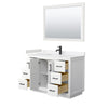 Custom image for White with Matte Black Trim / Carrara Cultured Marble / 46