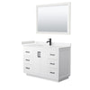 Custom image for White with Matte Black Trim / Carrara Cultured Marble / 46