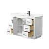 Custom image for White with Matte Black Trim / Giotto Quartz / No Mirror