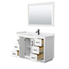 Custom image for White with Matte Black Trim / White Cultured Marble / 46