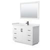 Custom image for White with Matte Black Trim / White Cultured Marble / 46