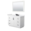 Custom image for White with Matte Black Trim / White Cultured Marble / 46
