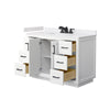 Custom image for White with Matte Black Trim / White Cultured Marble / No Mirror