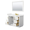 Custom image for White with Brushed Gold Trim / Carrara Cultured Marble / 46