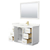 Custom image for White with Brushed Gold Trim / Giotto Quartz / 46