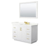 Custom image for White with Brushed Gold Trim / Giotto Quartz / 46