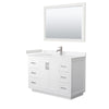 Custom image for White with Brushed Nickel Trim / Carrara Cultured Marble / 46