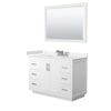 Custom image for White with Brushed Nickel Trim / Carrara Cultured Marble / 46