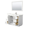 Custom image for White with Brushed Nickel Trim / Giotto Quartz / 46