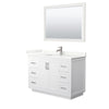 Custom image for White with Brushed Nickel Trim / Giotto Quartz / 46
