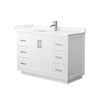 Custom image for White with Brushed Nickel Trim / Giotto Quartz / No Mirror