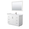 Custom image for White with Brushed Nickel Trim / White Cultured Marble / 46