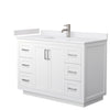 Custom image for White with Brushed Nickel Trim / White Cultured Marble / No Mirror