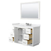 Custom image for White with Brushed Nickel Trim / White Cultured Marble / 46
