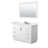 Custom image for White with Brushed Nickel Trim / White Cultured Marble / 46