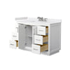 Custom image for White with Brushed Nickel Trim / White Cultured Marble / No Mirror