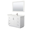 Custom image for White with Brushed Nickel Trim / White Quartz / 46