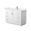 Custom image for White with Brushed Nickel Trim / White Quartz / No Mirror