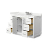 Custom image for White with Brushed Nickel Trim / White Quartz / No Mirror