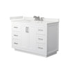 Custom image for White with Brushed Nickel Trim / White Quartz / No Mirror