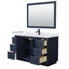 Custom image for Dark Blue with Matte Black Trim / White Cultured Marble / 46