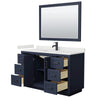 Custom image for Dark Blue with Matte Black Trim / White Quartz / 46