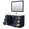 Custom image for Dark Blue with Brushed Gold Trim / Carrara Cultured Marble / 46