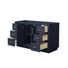 Custom image for Dark Blue with Brushed Gold Trim / No Mirror