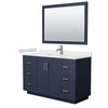 Custom image for Dark Blue with Brushed Nickel Trim / Carrara Cultured Marble / 46