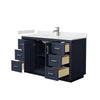 Custom image for Dark Blue with Brushed Nickel Trim / Carrara Cultured Marble / No Mirror