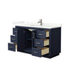 Custom image for Dark Blue with Brushed Nickel Trim / Giotto Quartz / No Mirror