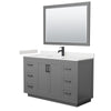 Custom image for Dark Gray with Matte Black Trim / Carrara Cultured Marble / 46