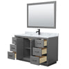 Custom image for Dark Gray with Matte Black Trim / White Carrara Marble / 46